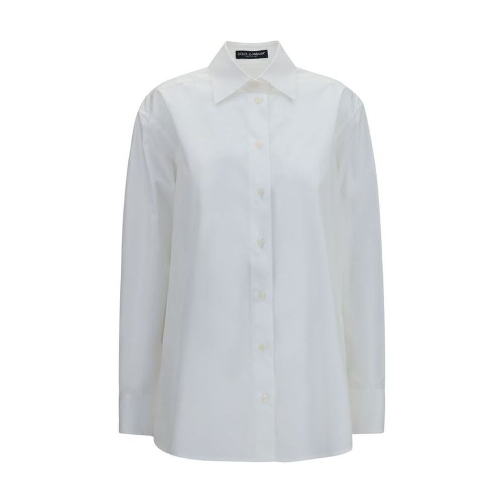 Dolce & Gabbana White Cotton Dress Women's Shirt